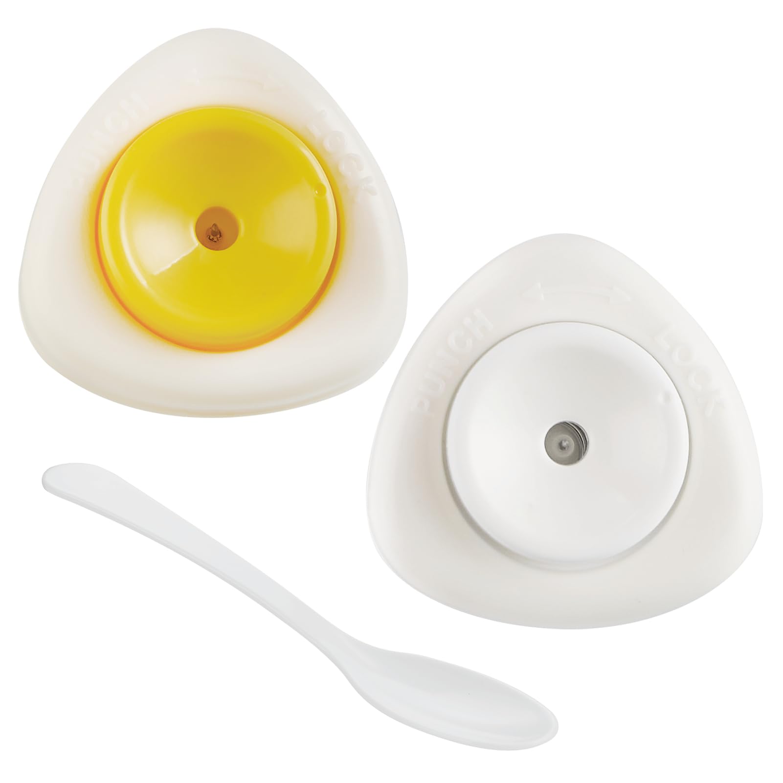Egg Piercer Tool for Raw & Hard Boiled Eggs - 2 Pack Retractable Sharp Pin Egg Hole Poker & Separator - Yellow & White Kitchen Gadget for Baking, Cooking & Breakfast Prep
