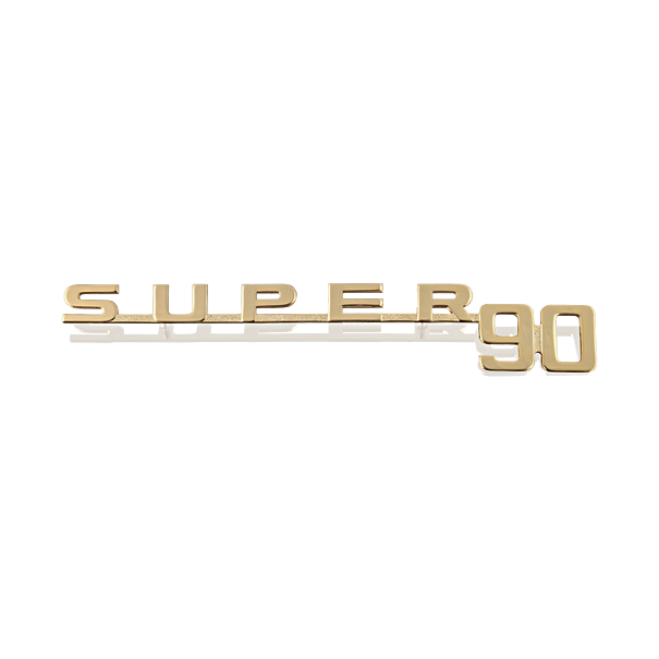 Porsche Classic Lettering SUPER 90 Emblem Badge for Porsche 356 B T5 - Authentic Vintage Style Car Accessory for Restoration & Show Cars