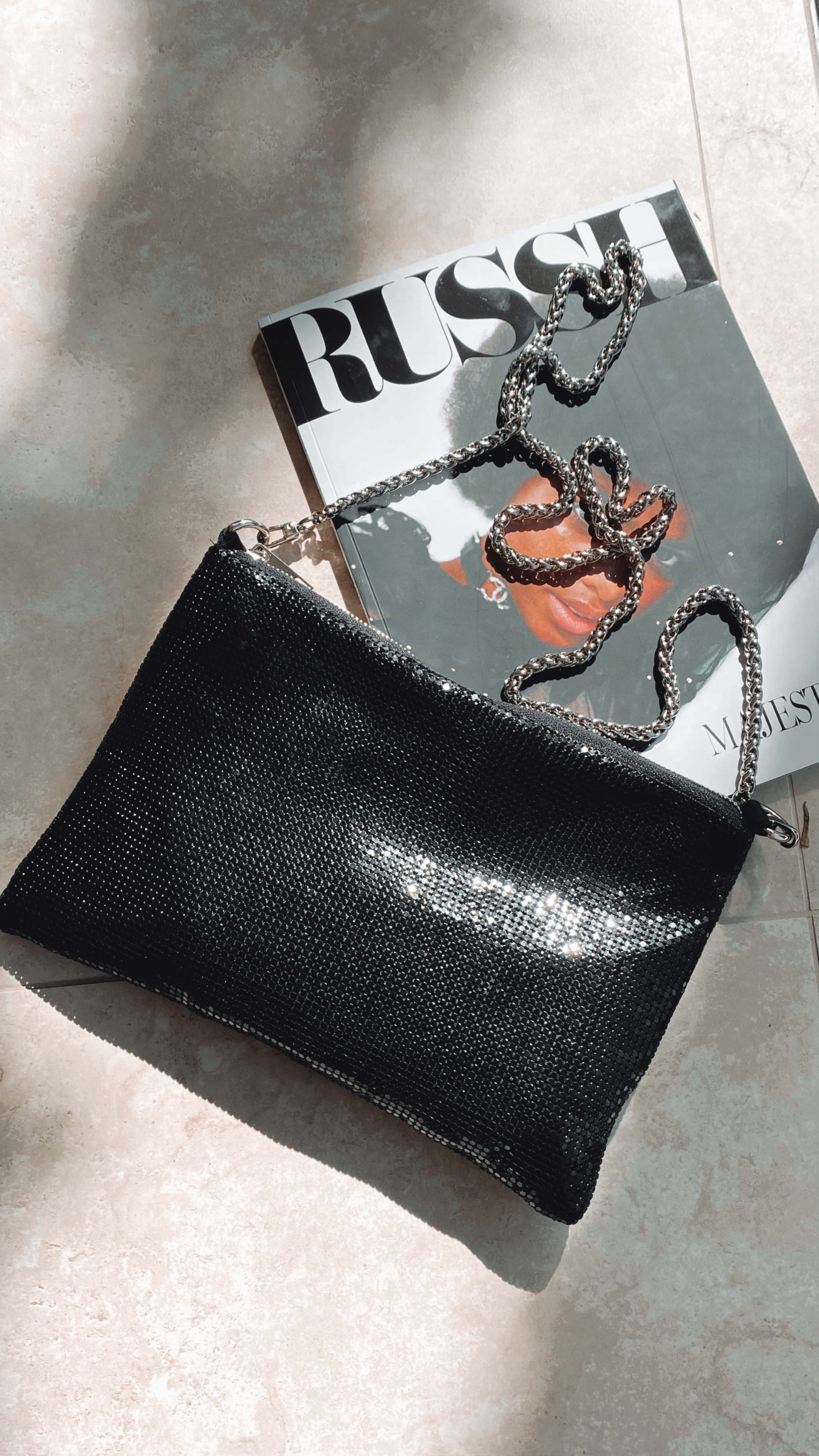 Black Chain Mesh Bag - Durable & Stylish for Groceries, Beach, and Shopping - Perfect for Produce, Laundry, and Organizing