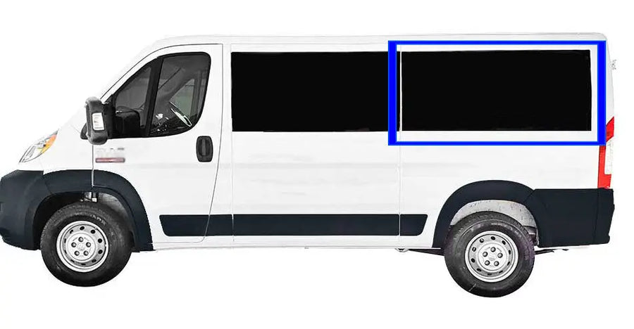 2014+ VWD Ram ProMaster Van Fixed Window - Driver Side Rear Quarter 136WB (DTRAM009) | Replacement Auto Glass for Cargo Vans | Perfect for Delivery Services & Fleet Maintenance