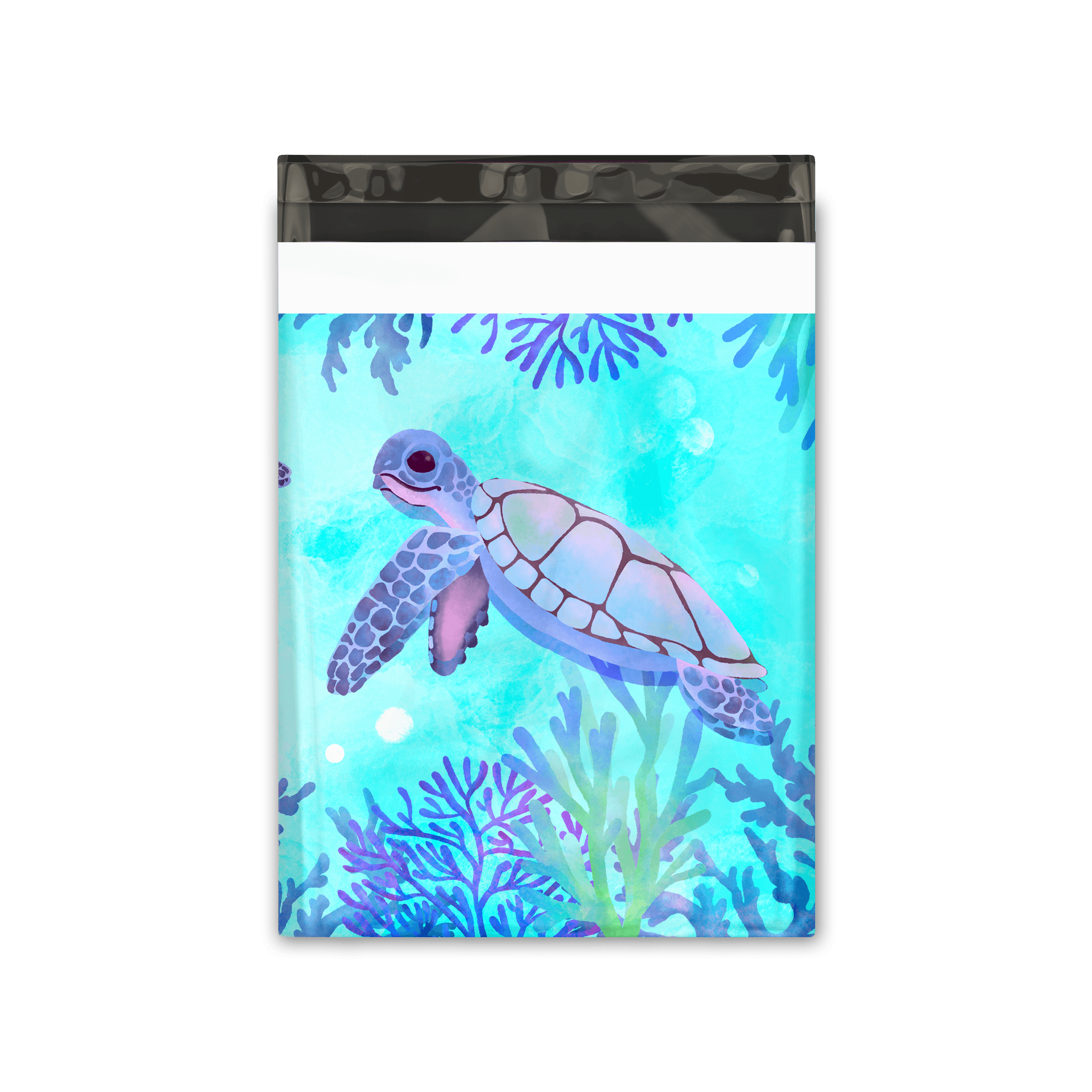 10x13 Inch Sea Turtle Printed Poly Mailers - Waterproof Shipping Envelopes, Eco-Friendly Mailing Bags for Ecommerce, Retail & Gift Packaging (Set of 50/100) - Perfect for Small Businesses, Online Stores & Handmade Crafts Shipping
