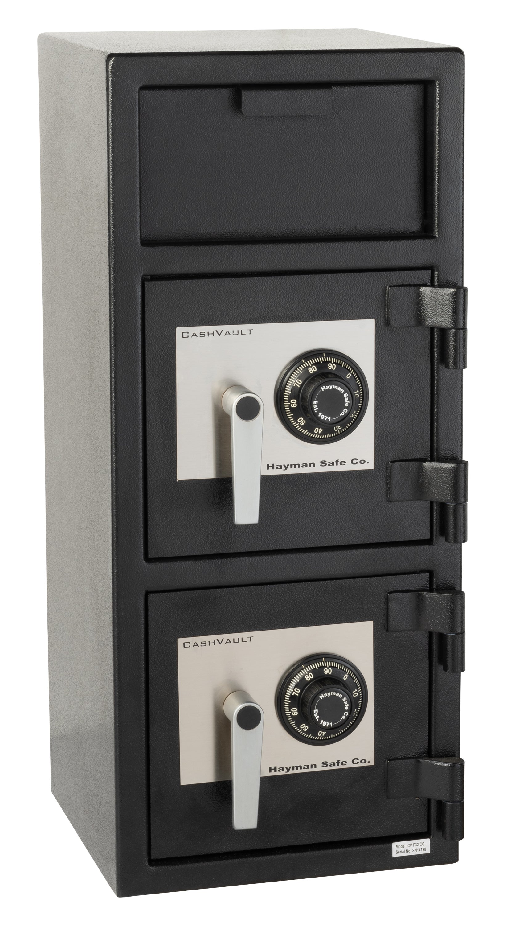 Hayman CV F32 2 CC Front Loading Double Door Deposit Safe - Heavy Duty Commercial Security Safe for Cash, Valuables & Documents - Ideal for Retail Stores, Banks & Offices