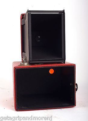 Vintage KODAK Rainbow Brownie Model C No. 2 120 Film Camera - Eastman Red Box Classic Collector's Item for Photography Enthusiasts & Retro Style Shoots