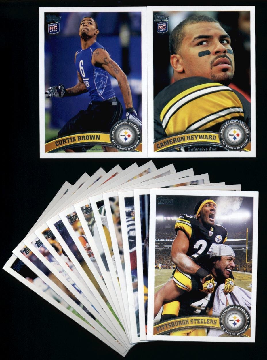 2011 Topps Pittsburgh Steelers Football Cards Team Set - 14 Cards Featuring Ben Roethlisberger & Troy Polamalu - Perfect for NFL Collectors, Fans & Memorabilia Displays