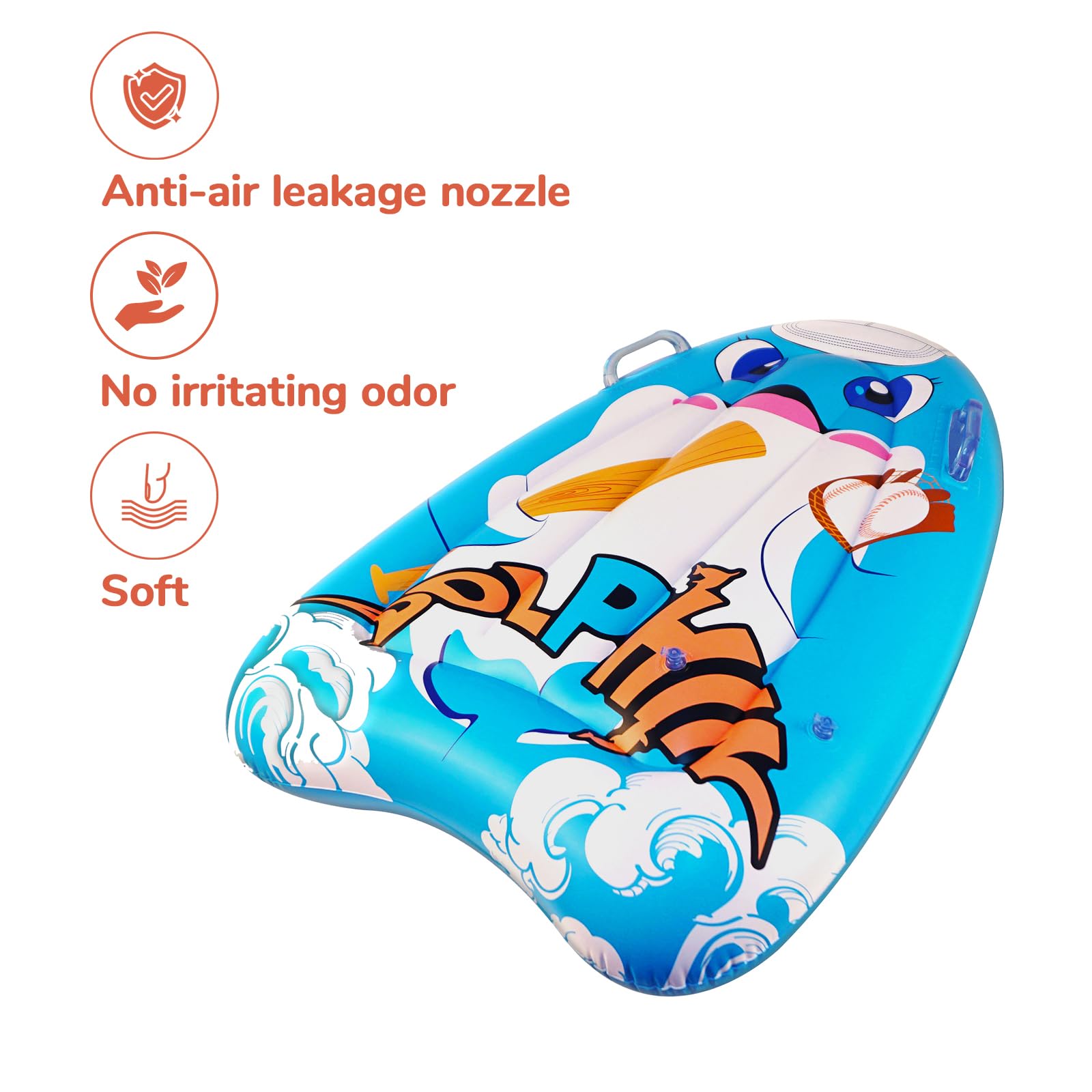 Best Inflatable Pool Float Board Kickboard for Kids Ages 3-12 - Durable Swim Training Aid & Fun Water Toy for Swimming Pools, Water Slides & Beach Vacations - Perfect Summer Outdoor Activity Gear