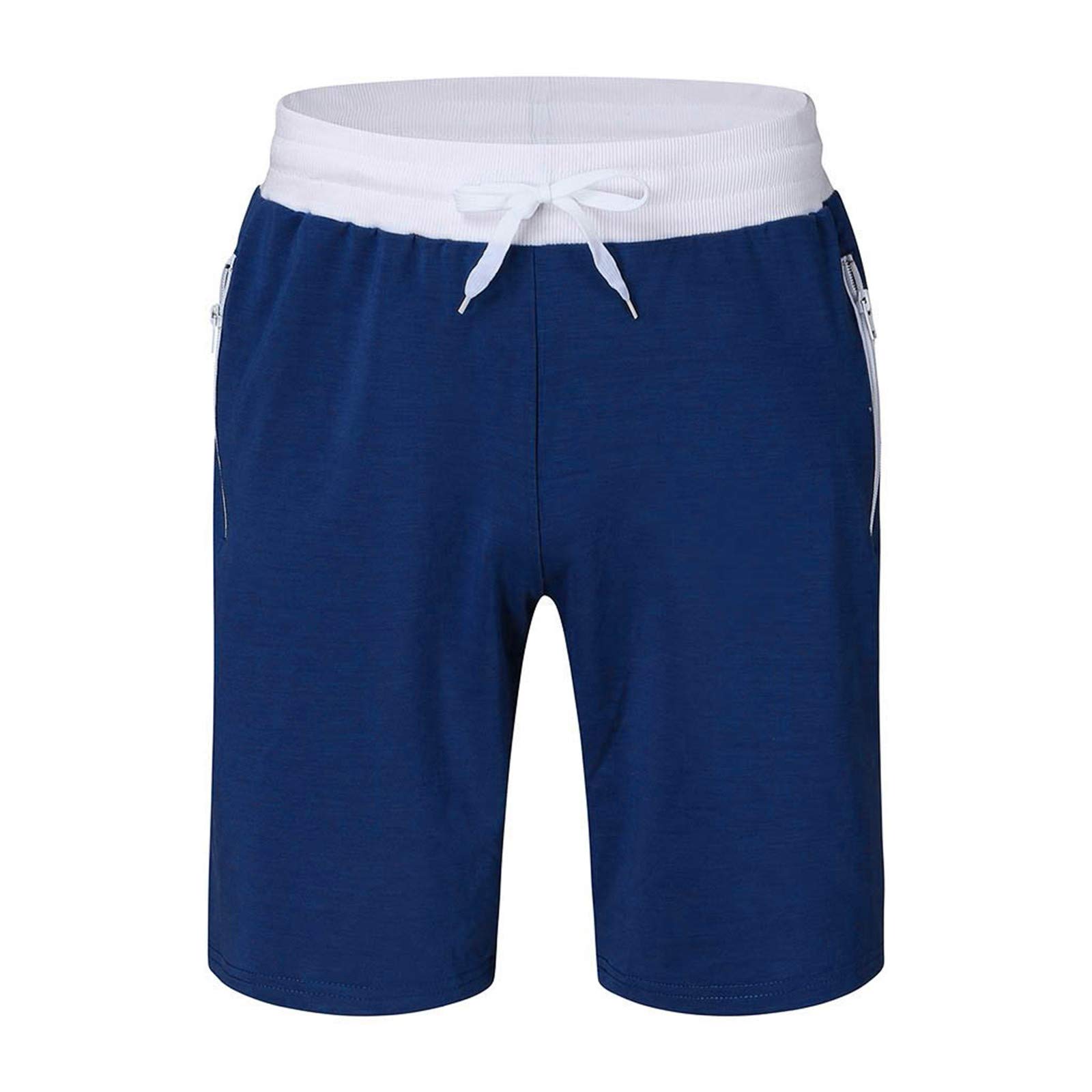 **WYTong Men's Summer Sports Shorts - Breathable Zippered Drawstring Casual Shorts for Workout, Running & Gym | Solid Color Athletic Shorts for Outdoor Activities & Travel**