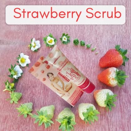 KNYUC MART Exfoliating Face & Body Scrub Gel - Strawberry, Papaya, Lemon, Blueberry for Dead Skin Removal & Deep Cleansing (Random Flavor) | Perfect for Spa Day, Pre-Shave Prep & Post-Workout Refresh