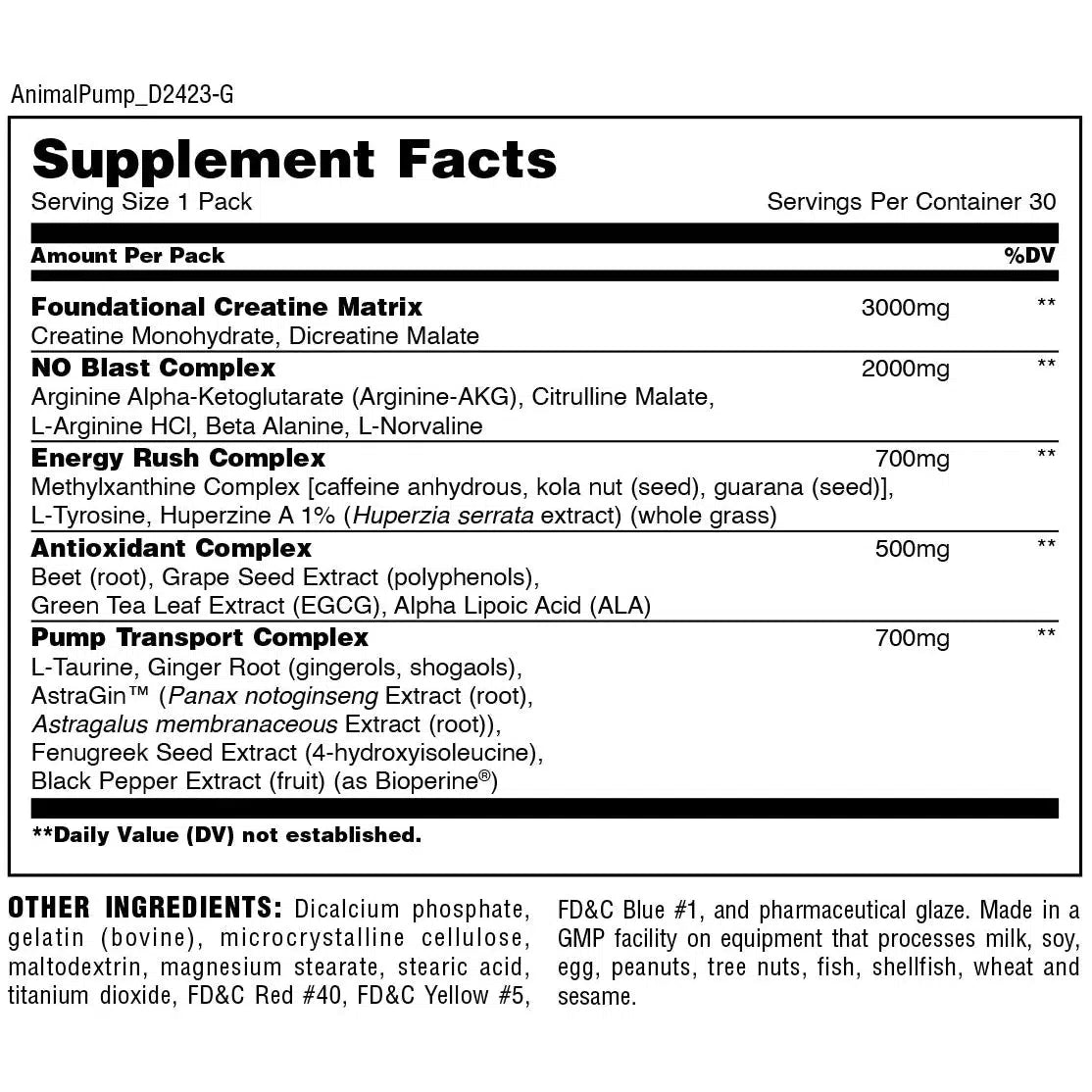 Animal Pump Pre-Workout Supplement (New Formula) - Boost Energy, Focus & Strength for Intense Gym Sessions & Bodybuilding Training