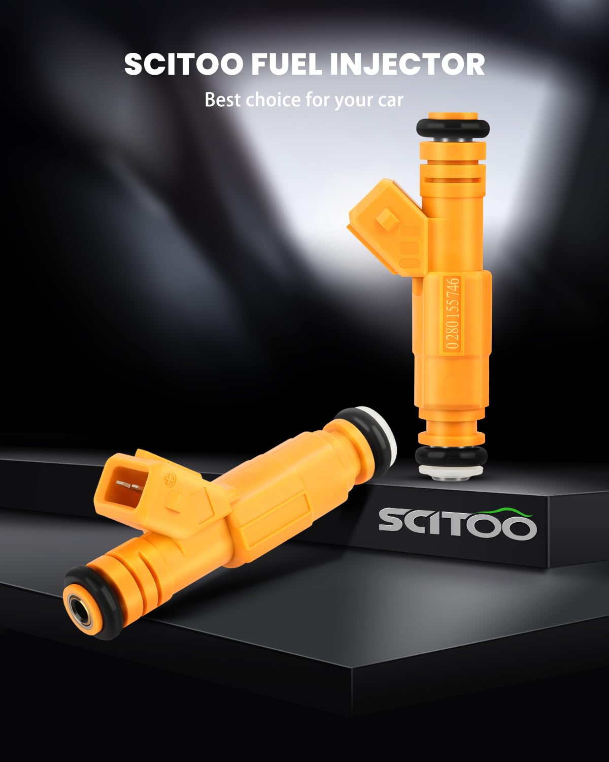 SCITOO 6-Piece Fuel Injector Replacement Kit Compatible with Jeep Cherokee 1987-1998, Comanche 1987-1992, Grand Cherokee 1991-1998 & Wrangler 1993-1998 - Improve Engine Performance & Fuel Efficiency