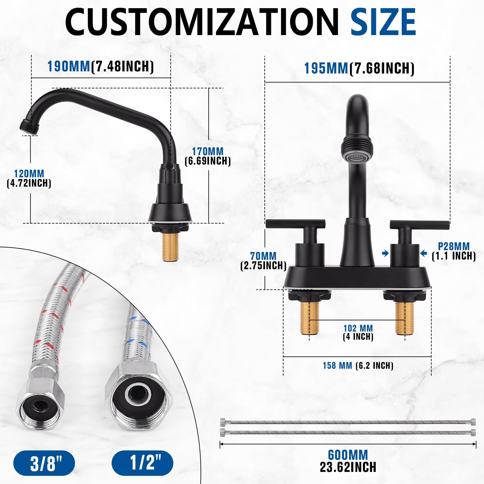 Heavy Duty Laundry Sink Faucet with 3/4