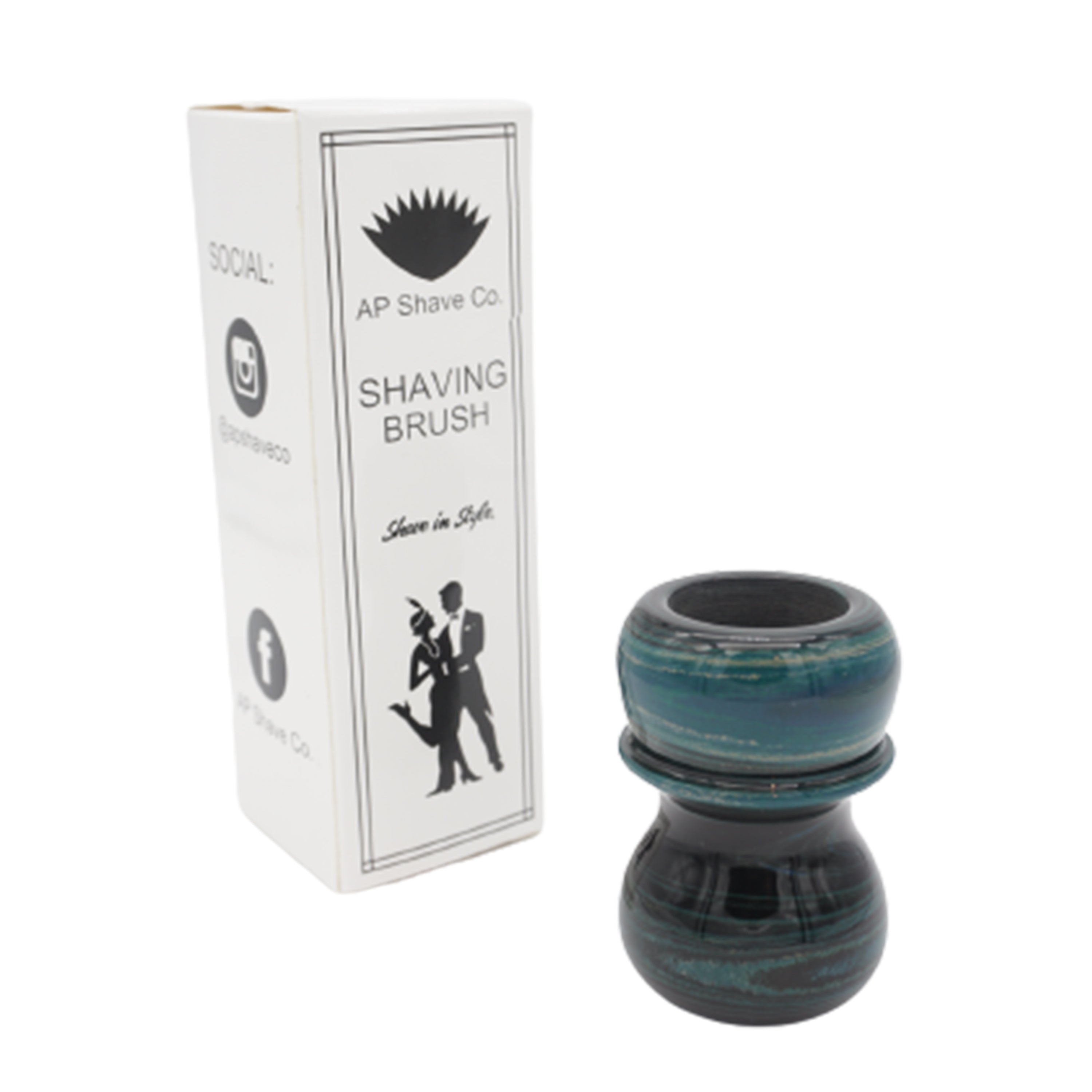 Premium Handcrafted Ebonite Shaving Brush Handle for 24mm & 26mm Knots - Luxury Wet Shaving Essential for Men's Grooming & Travel