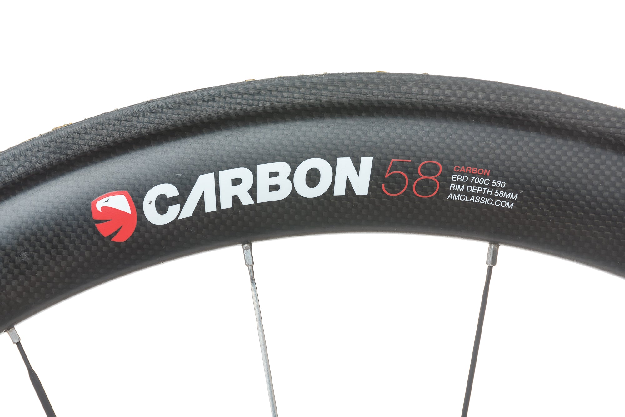 American Classic Racing Carbon 58 3 Series Tubular 700c Wheelset - Lightweight Aero Road Bike Wheels for Competitive Cycling & Triathlon Racing