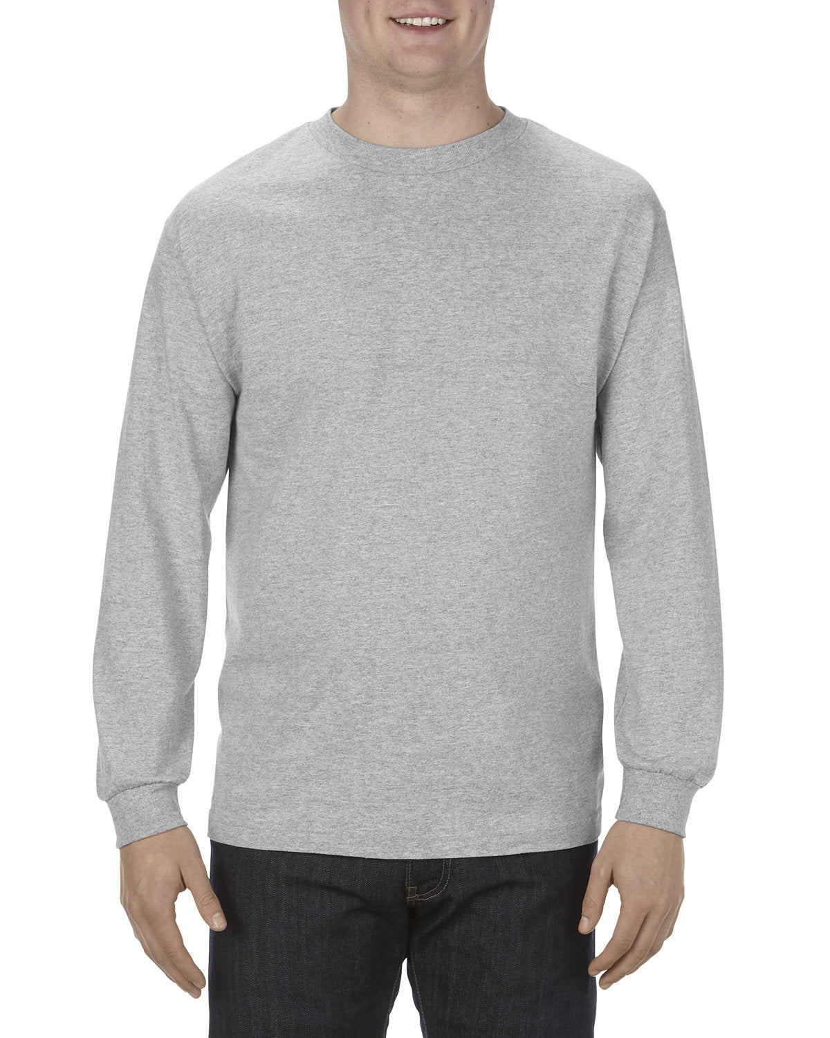 Alstyle AL1304 Men's & Women's 100% Cotton Long Sleeve T-Shirt - 6.0 oz Comfort Fit Crewneck Casual Shirt for Everyday Wear, Work & Layering