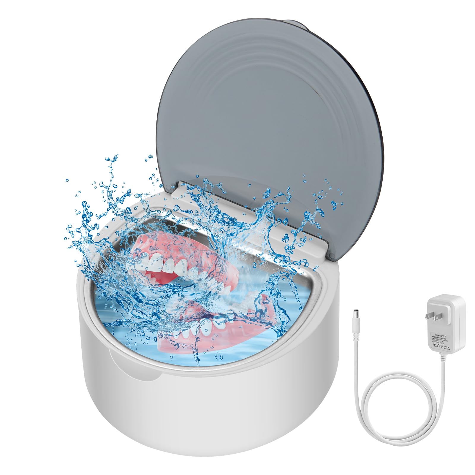 BlumWay Sonic Denture Cleaner for Retainers & Aligners - 5 Min Quick Clean | Home & Travel Use