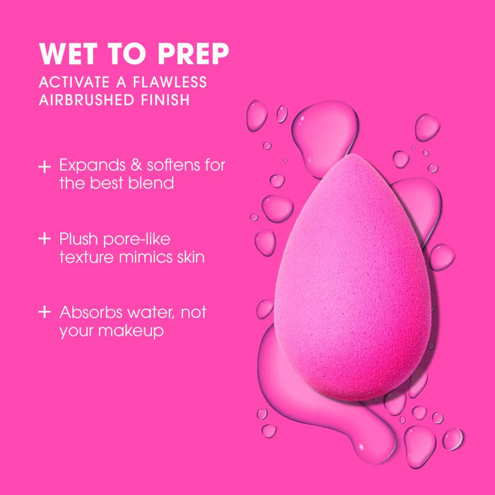 Classic Beautyblender Makeup Sponge - Professional Cosmetic Blender for Flawless Foundation & Concealer Application - Perfect for Everyday Makeup & On-the-Go Touch Ups