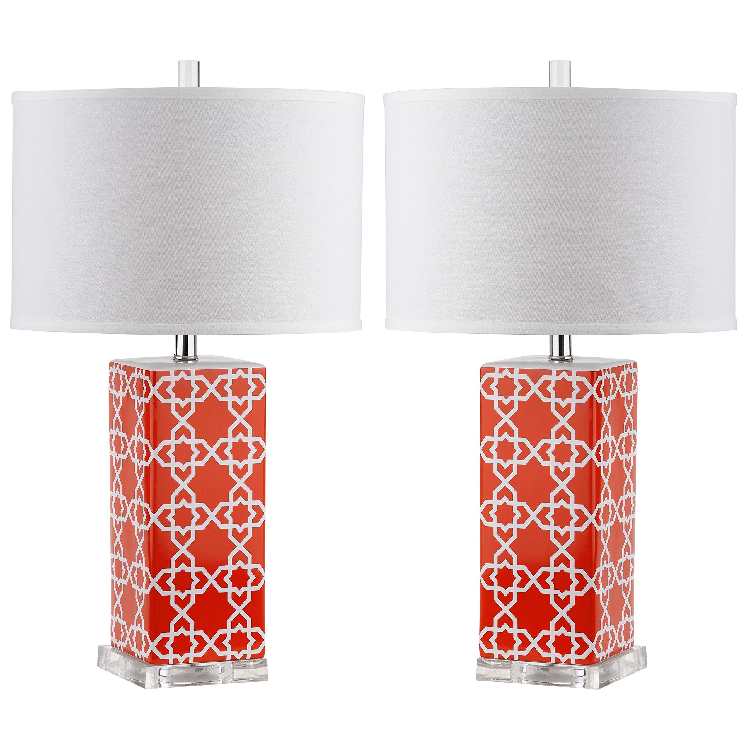SAFAVIEH Quatrefoil Modern Table Lamp Set of 2 - 27