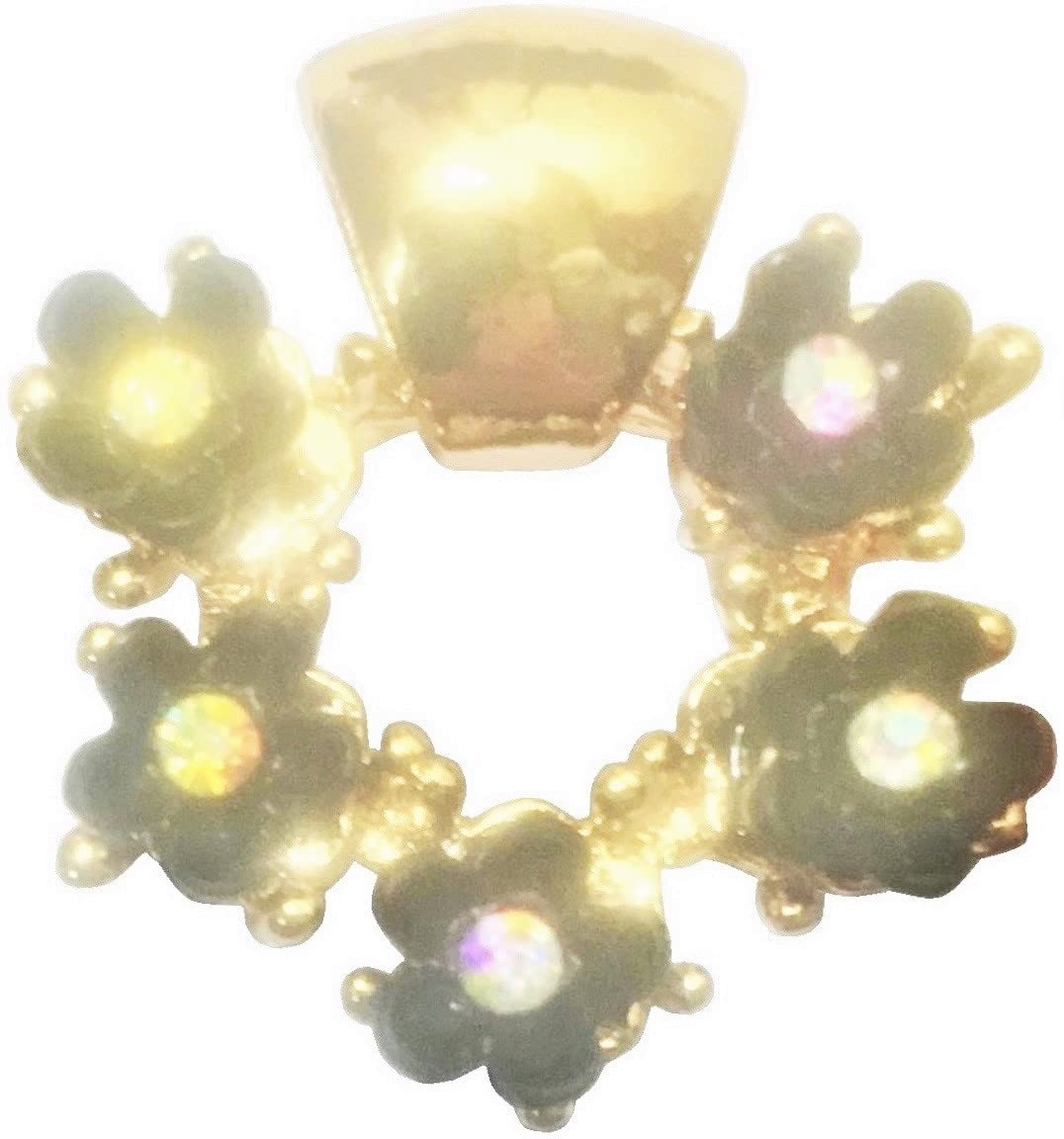 Sparkling Gold Plated Flower Stud Earrings for Women - Party & Wedding Jewelry
