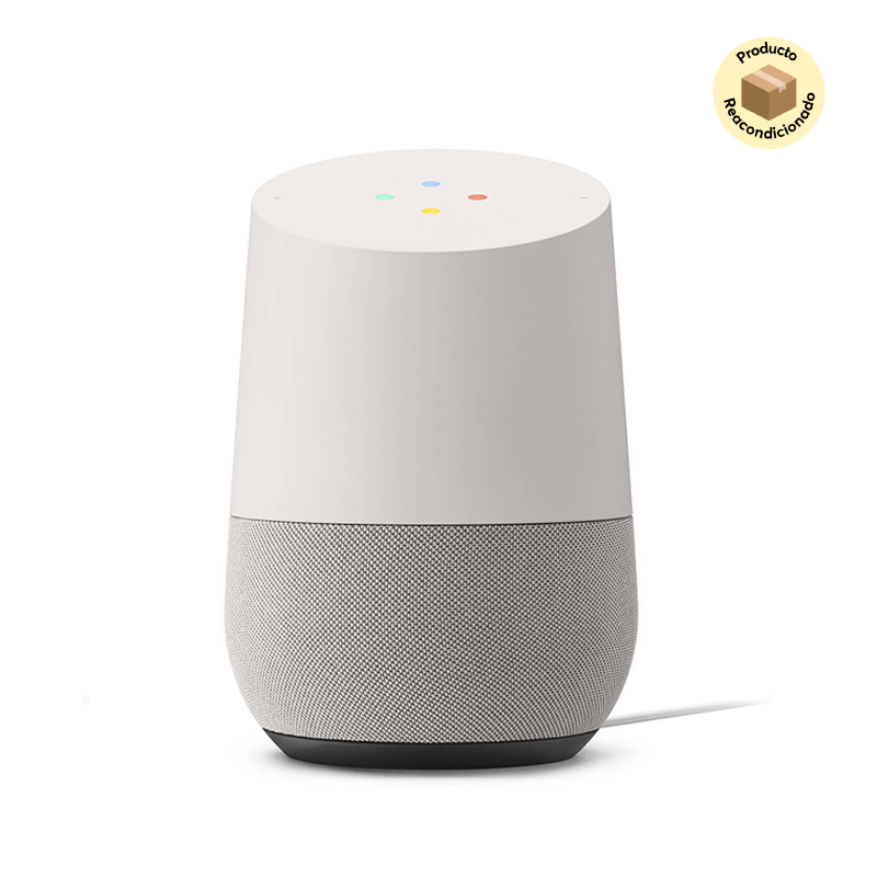 Refurbished Google Home Smart Speaker with Voice Assistant - Perfect for Music, Smart Home Control & Daily Tasks