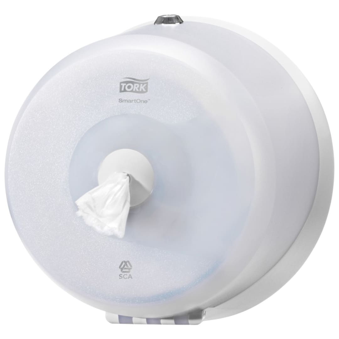 Tork T9 Smartone Mini Toilet Paper Dispenser - White (Model 472026) | Compact Bathroom Tissue Holder for Home, Office & Public Restrooms