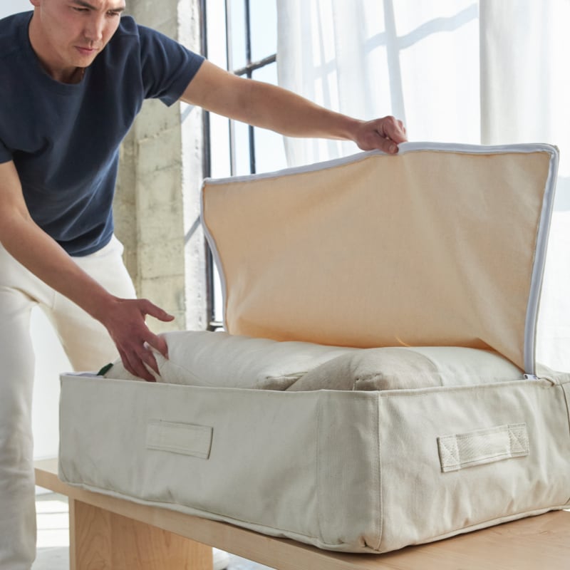 Natural Canvas Storage Bag - Eco-Friendly Cotton Organizer for Home, Travel & Office - Perfect for Clothes, Toys & Accessories