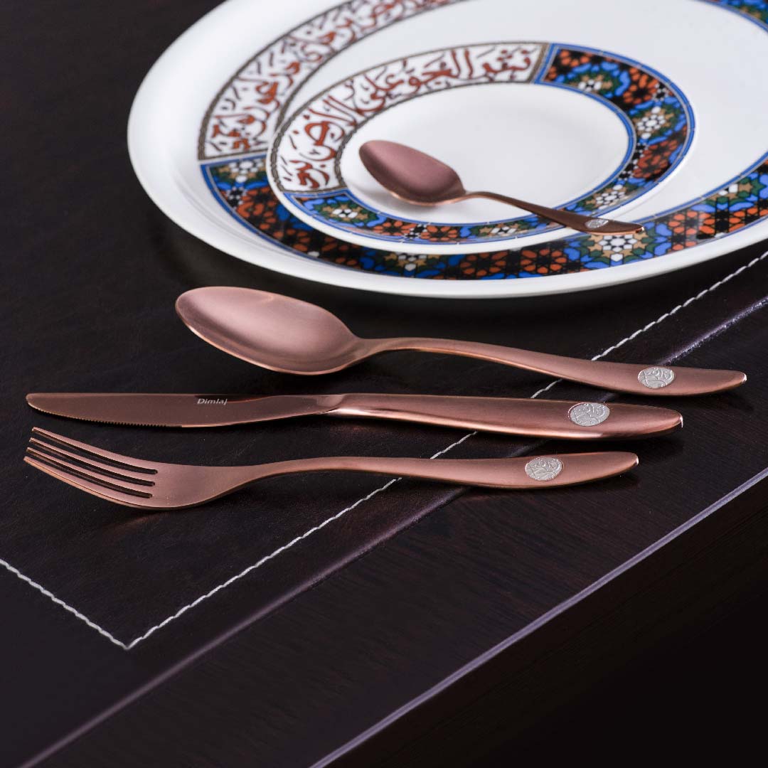 Dimlaj Kareem 24-Piece Luxury Stainless Steel Cutlery Set - Elegant Flatware for Fine Dining, Weddings & Special Occasions