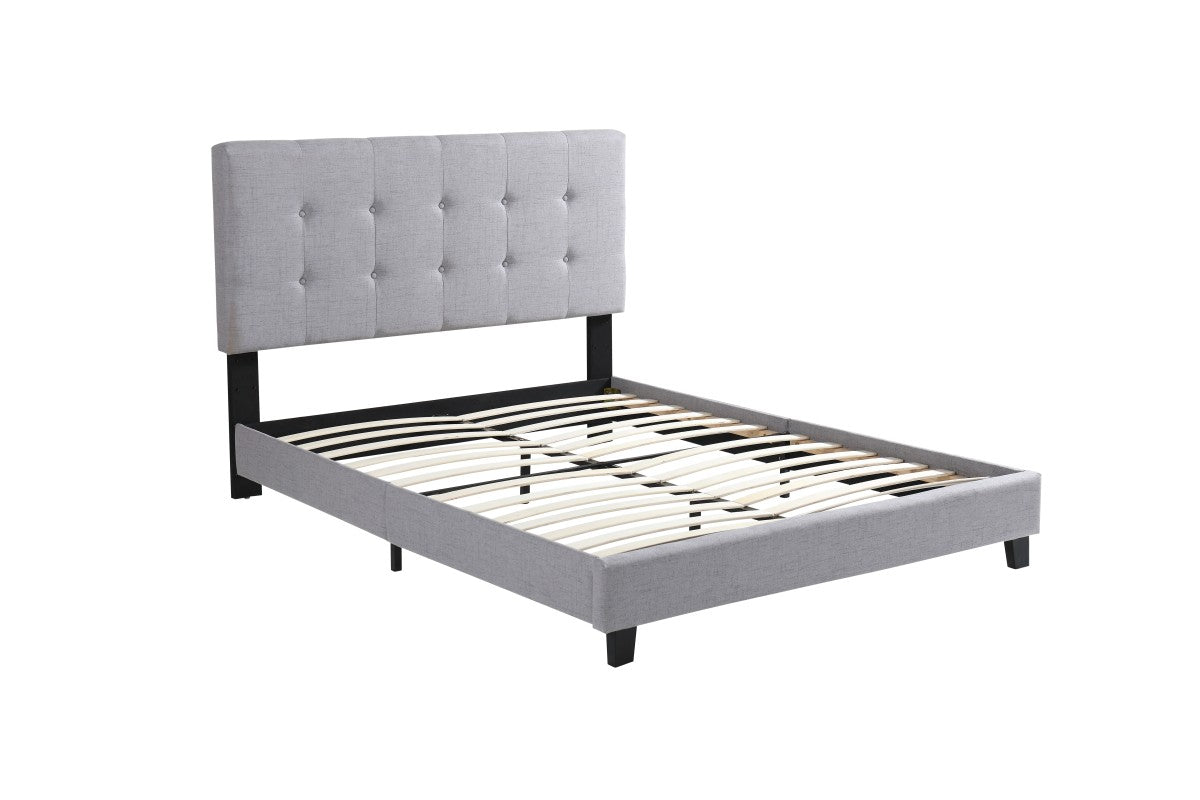 Luxury Cabo 3-Piece King Size Bed Set in Light Grey - Perfect for Master Bedroom & Guest Room Decor