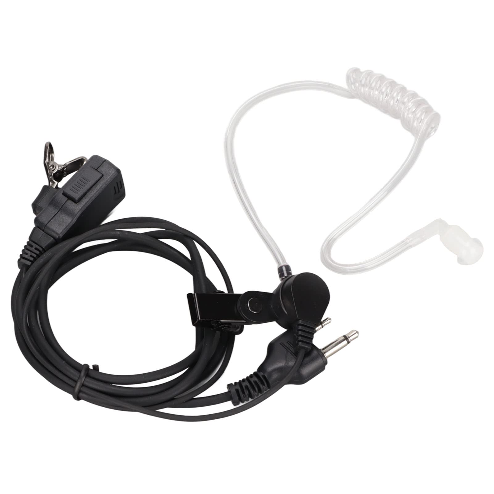 Gaeirt Walkie Talkie Headset - Thin Flexible Transparent Acoustic Tube Earpiece with 2 Pin Connector for ICOM Radios | Secure Communication for Security Guards, Event Staff & Construction Workers