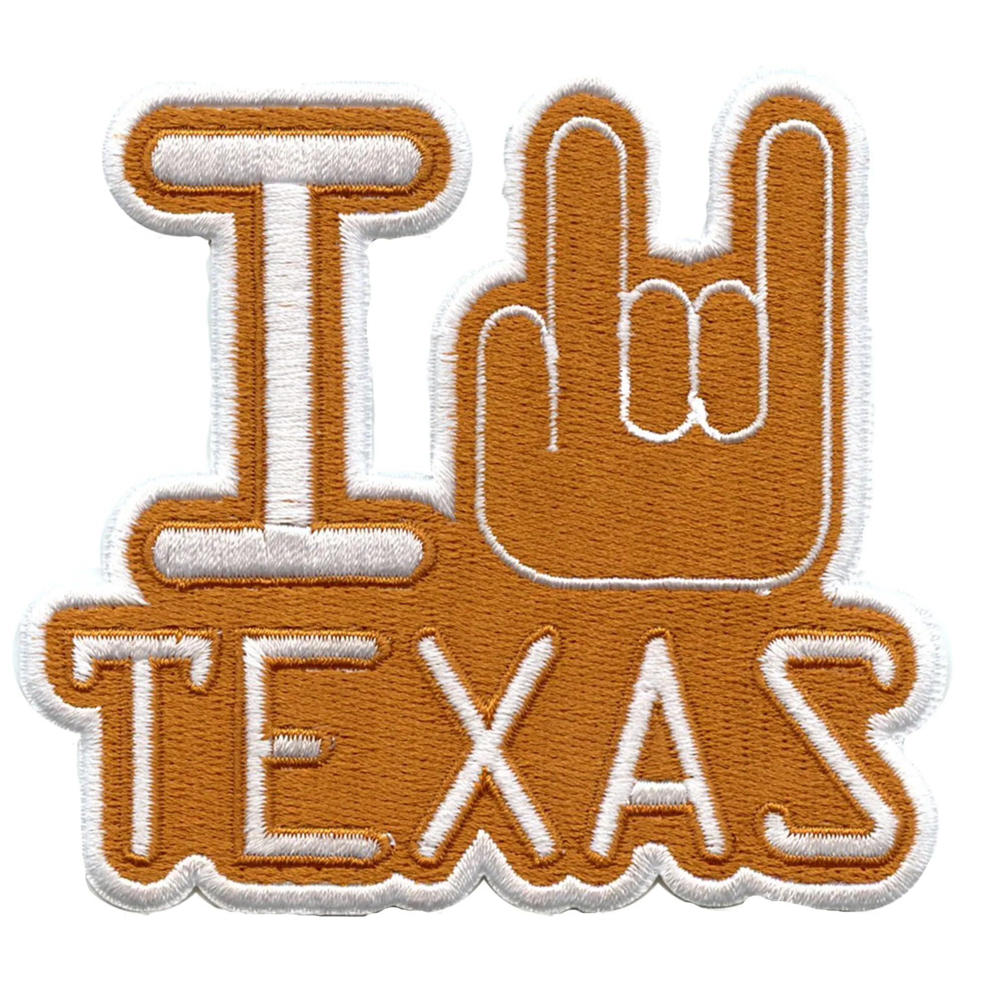 I Love Texas Embroidered Iron-On Patch - Handmade Austin Pride & University Design for Hats, Jackets, Bags - Perfect for DIY Crafts & Gifts