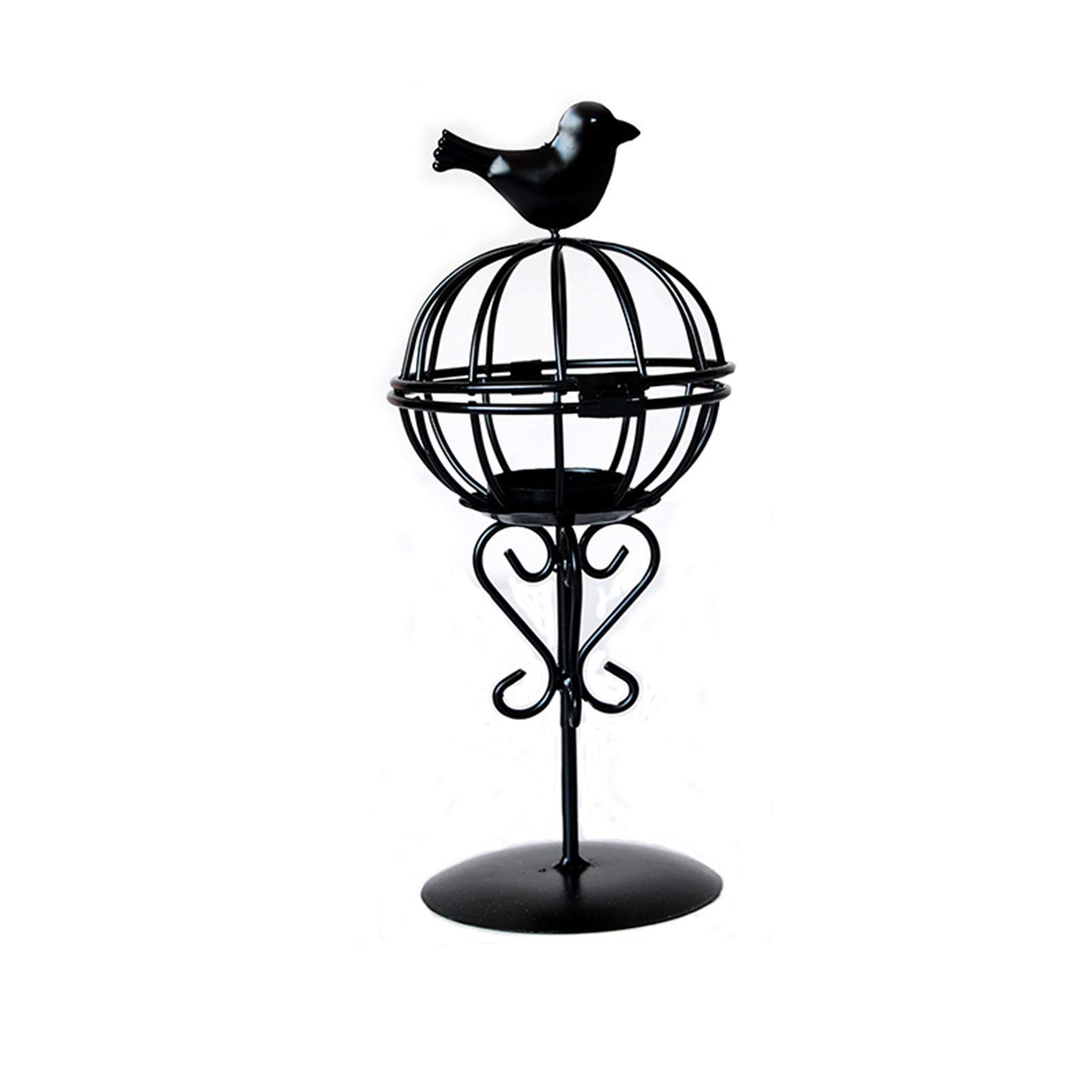 VALINK European Style Hollow Metal Tealight Candle Holder - Decorative Iron Cage Candlestick for Home, Wedding, Party & Romantic Ambiance Lighting