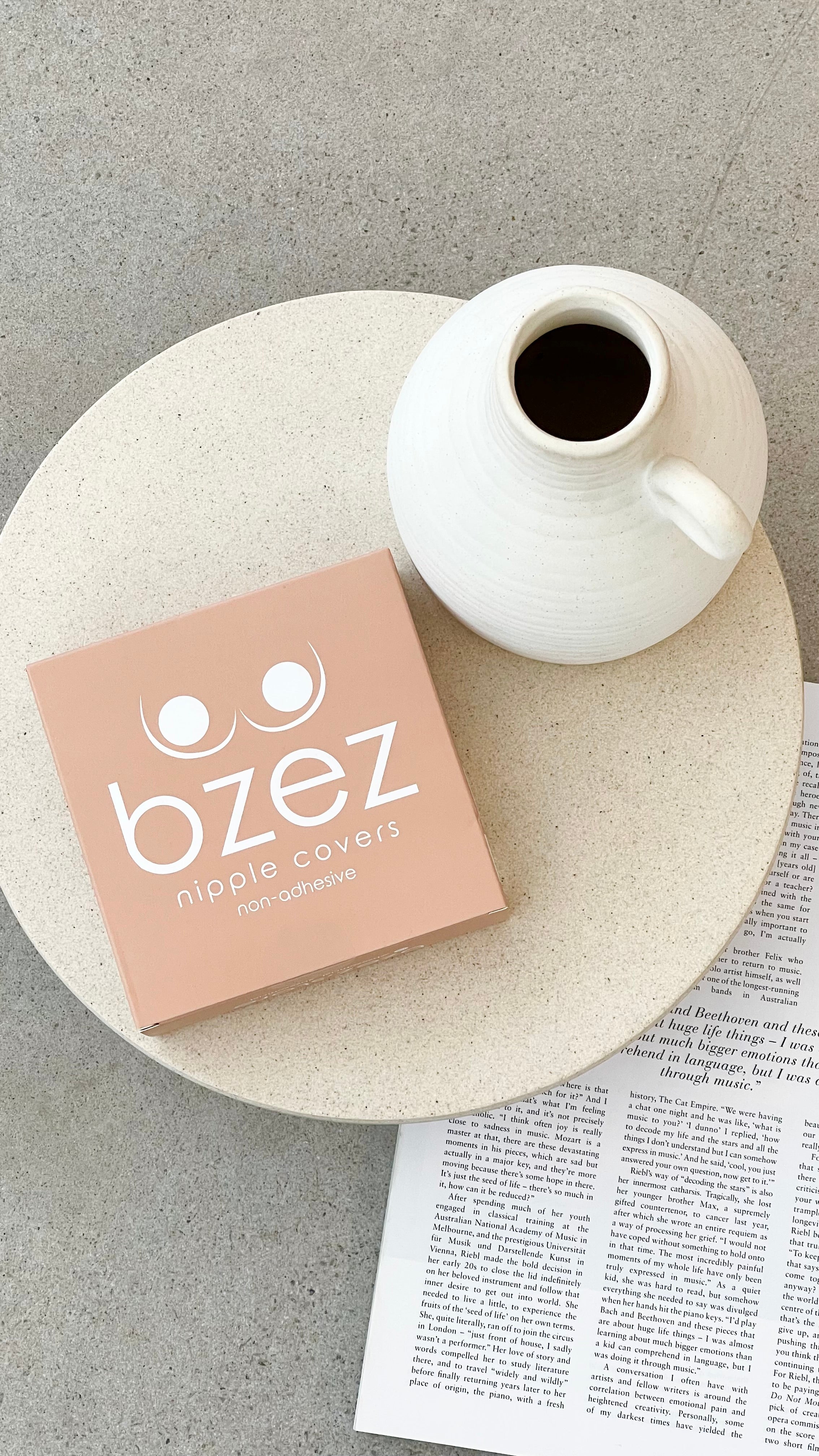 BZEZ Silicone Nipple Covers - Non Adhesive, Reusable, Invisible Nipple Pasties for Women - Perfect for Backless Dresses, Swimsuits & Special Occasions