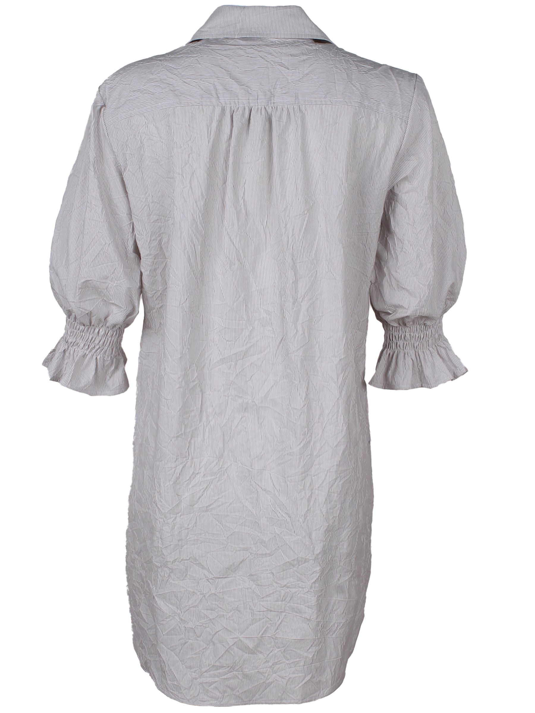 Miller Puff Sleeve Shirt Dress for Women - Black Weathercloth Fabric - Office Wear & Casual Outfit