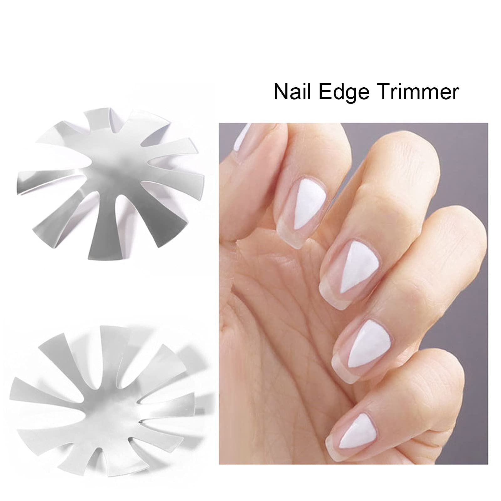 Professional Stainless Steel Nail Art Manicure Edge Trimmer Set - 7-Piece Salon Quality Nail Tools for Home, SPA & Nail Schools | Perfect for Nail Care, Manicures & Pedicures (Silver A-G)