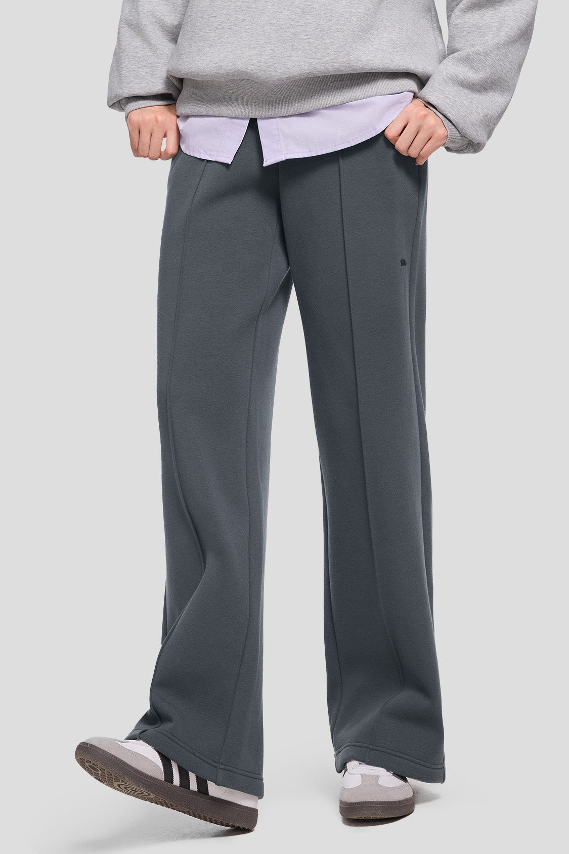 FlexWarm Women's High Stretch Wide Leg Thermal Pants - Winter Warm Fleece Lined Pants for Yoga, Lounge & Outdoor Activities