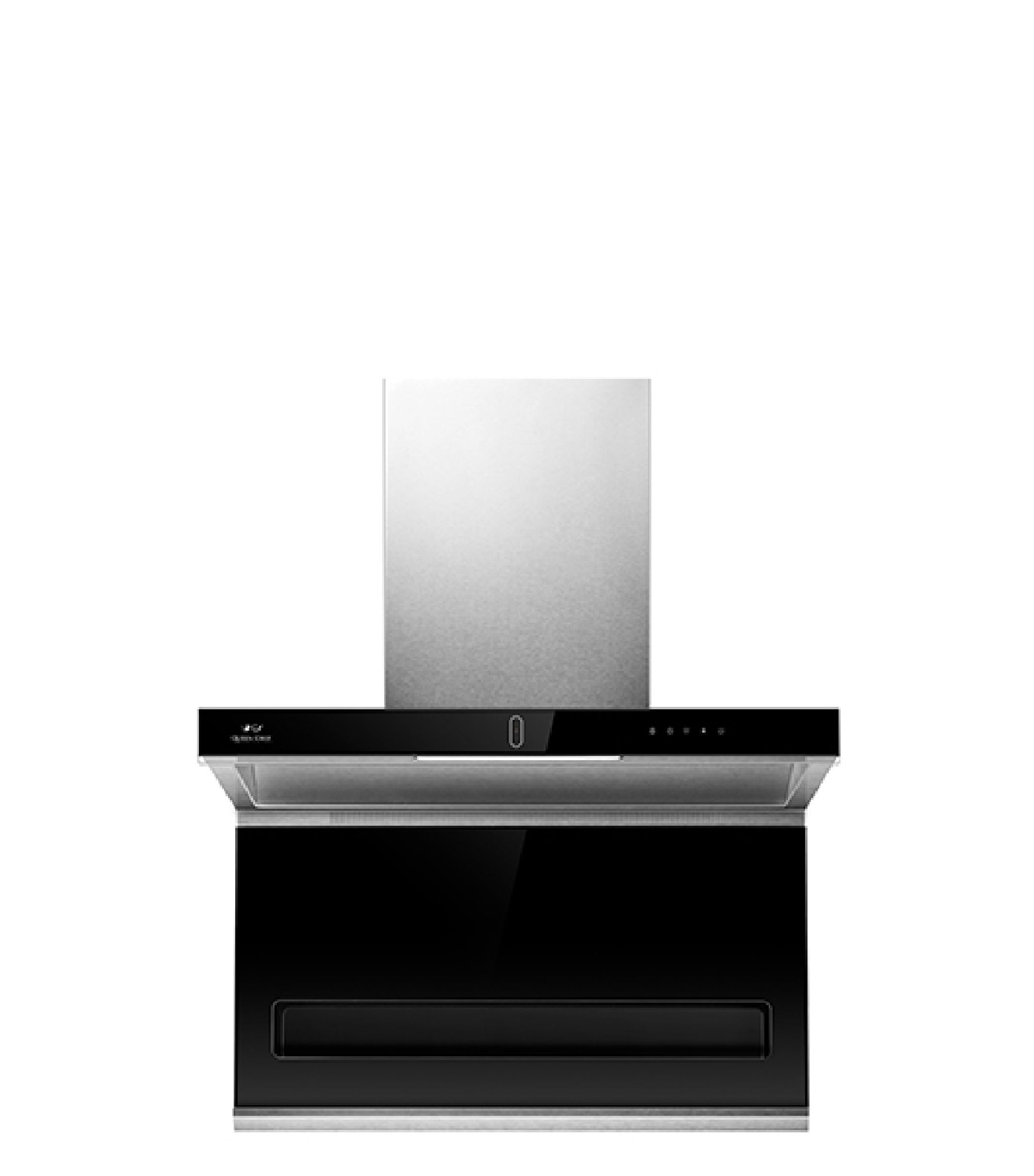 Queenchef 90cm Black Glass Range Hood - Modern Kitchen Ventilation for Home Cooking & Decor