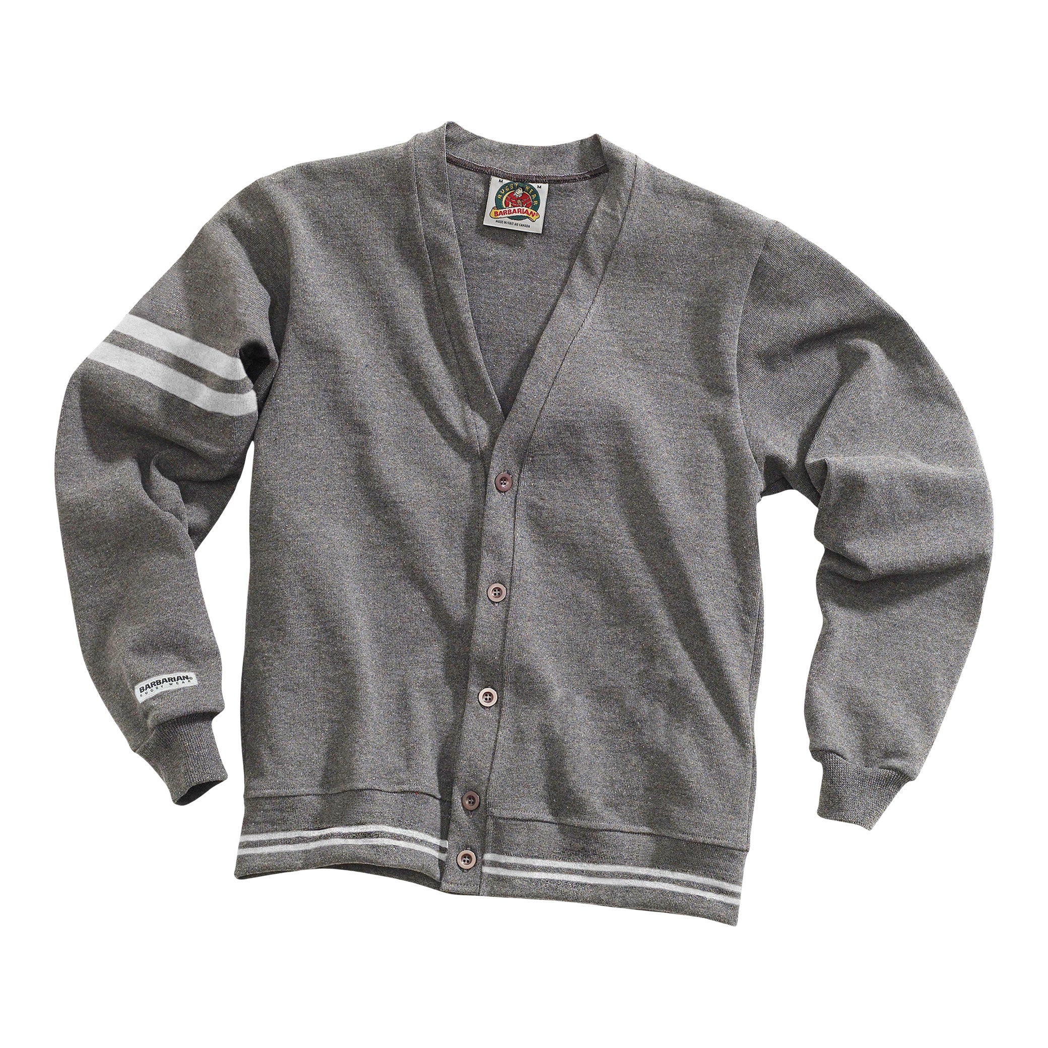 Barbarian Rugby Cardigan - Vintage Style Men's Knit Sweater for Rugby Fans | Perfect for Game Day, Casual Wear & Cold Weather
