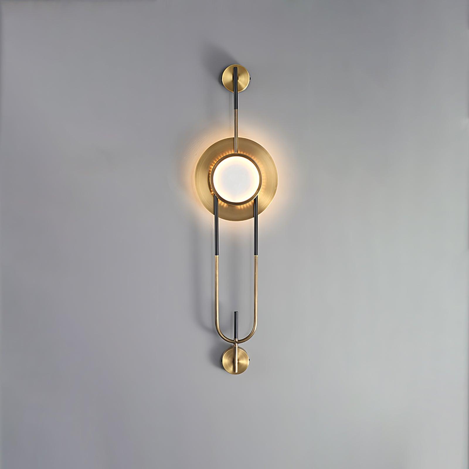 Modern Circular Marble Wall Light - Sleek LED Sconce for Living Room, Bedroom & Hallway - Dimmable Ambient Lighting for Home Decor