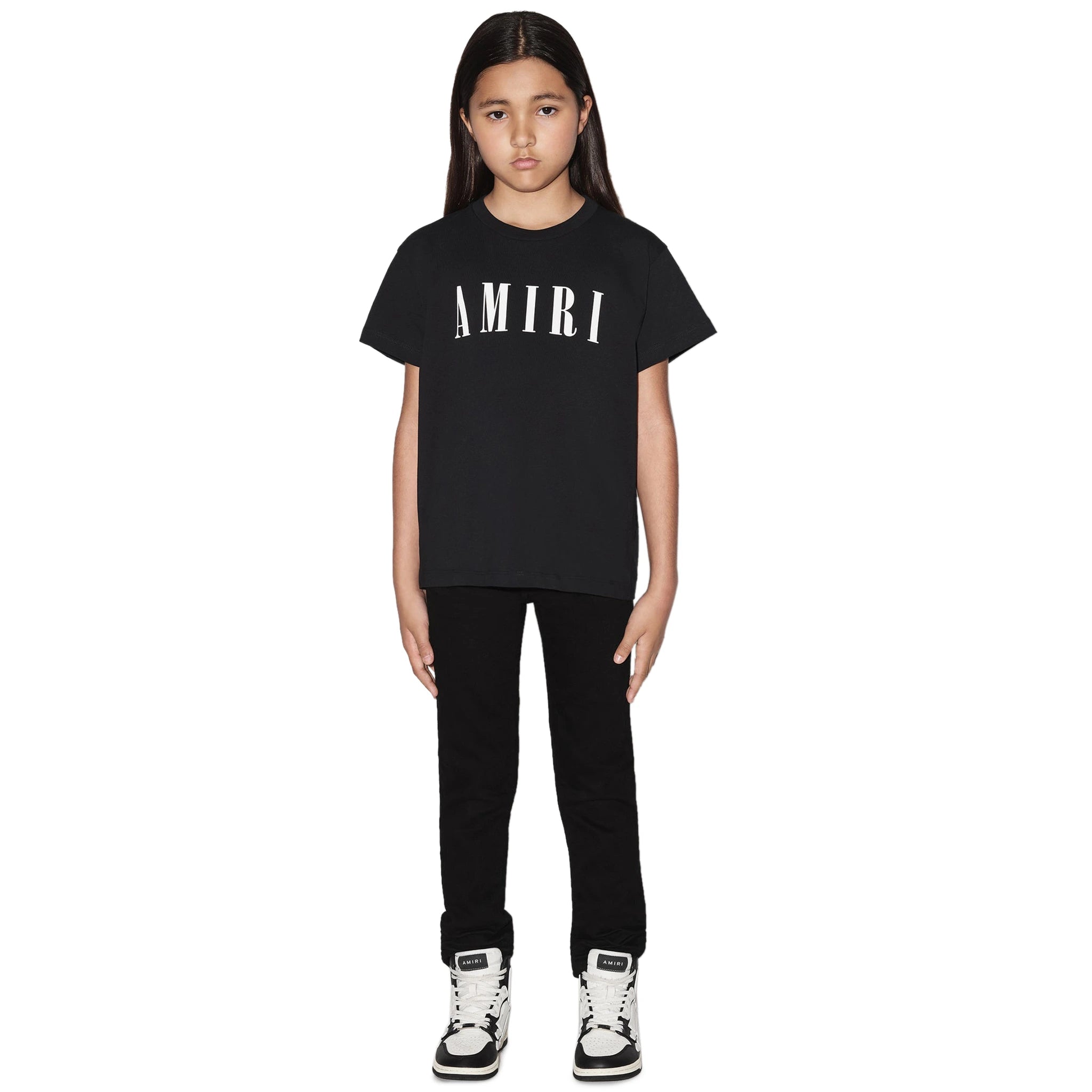 Amiri Kids 'Amiri' Black Cotton T-Shirt for Boys & Girls - Stylish Graphic Tee for Casual Wear, Street Style & Everyday Outfits