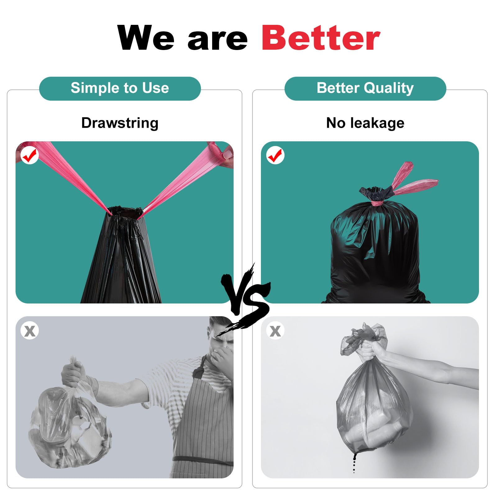 **8 Gallon Portable Toilet Bags with Drawstring - Leak-Proof Camping & Travel Waste Bags for Hiking, Emergency, Outdoor Activities - Ideal for Camping, Road Trips & RV Use**