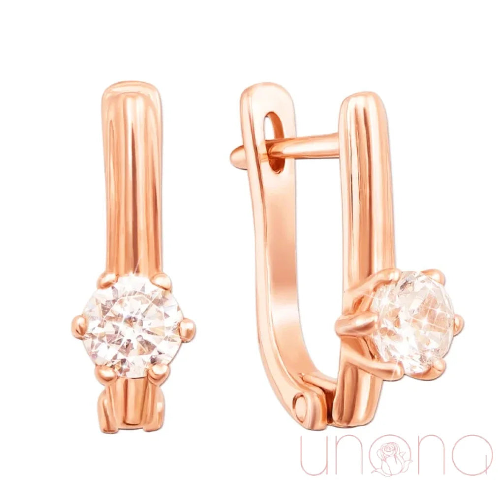 Elegant Gold Plated Cubic Zirconia Stud Earrings for Women - Perfect for Weddings, Parties & Everyday Wear