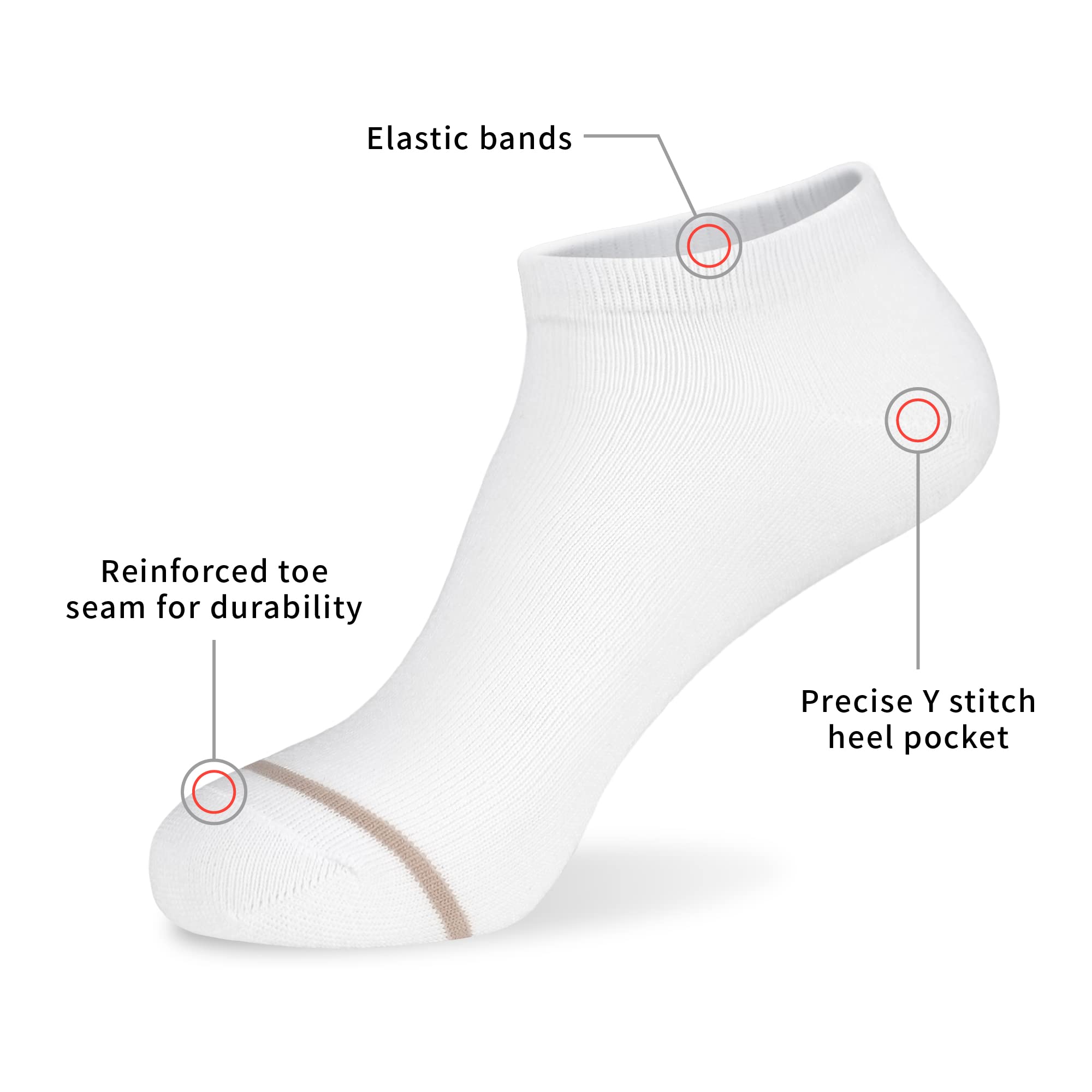 MONFOOT Men's & Women's Thin Eco-Friendly Low Cut Ankle Socks - 4-10 Pairs Multipack for Casual, Sports & Everyday Wear