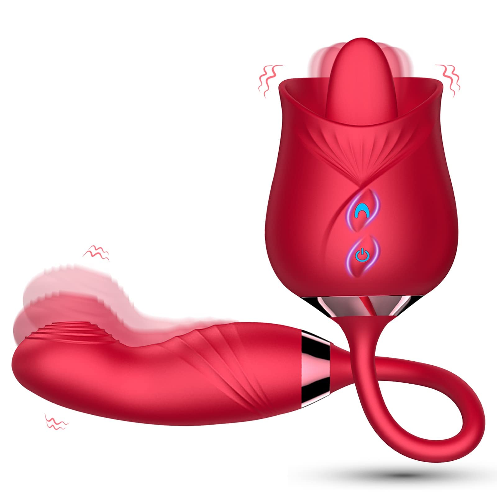 Premium Rose Vibrator for Women - 10-Speed Clitoral & G-Spot Stimulator with Thrusting & Licking Modes - Adult Sex Toy for Couples & Solo Play - Perfect for Sensual Massage, Foreplay & Intimate Moments