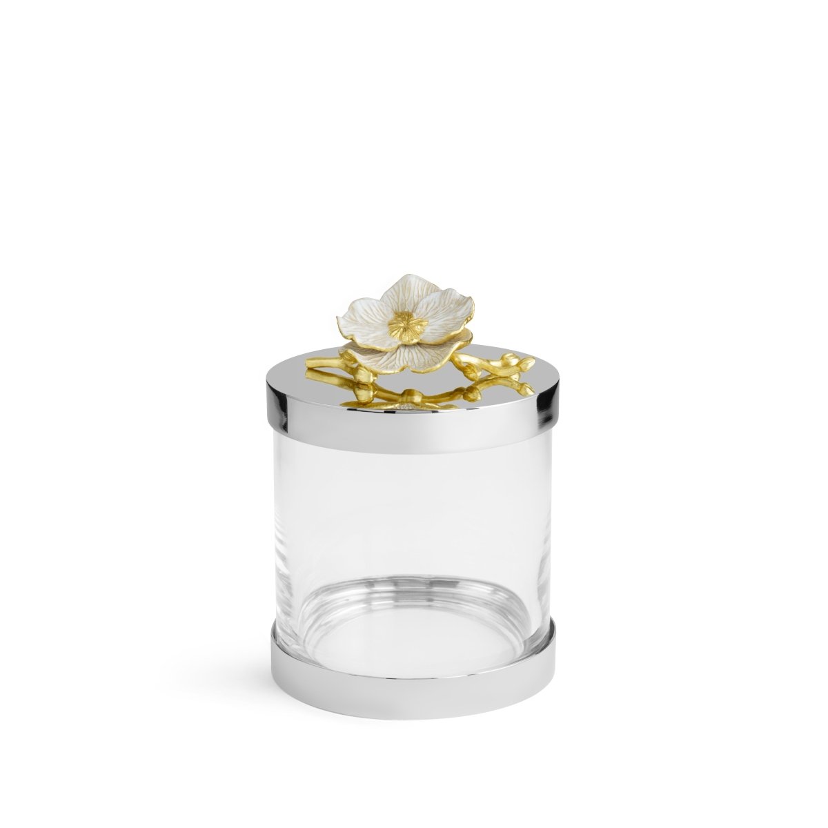 Premium Orchid Canisters Set - Elegant Glass Storage Jars for Tea, Coffee, Sugar & Spices - Perfect for Kitchen Organization & Home Decor