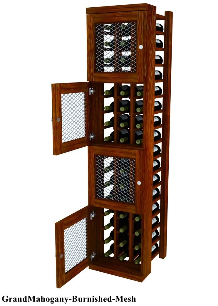 Vinostor 4-Bottle Locking Wine Storage Locker - 57 5/8