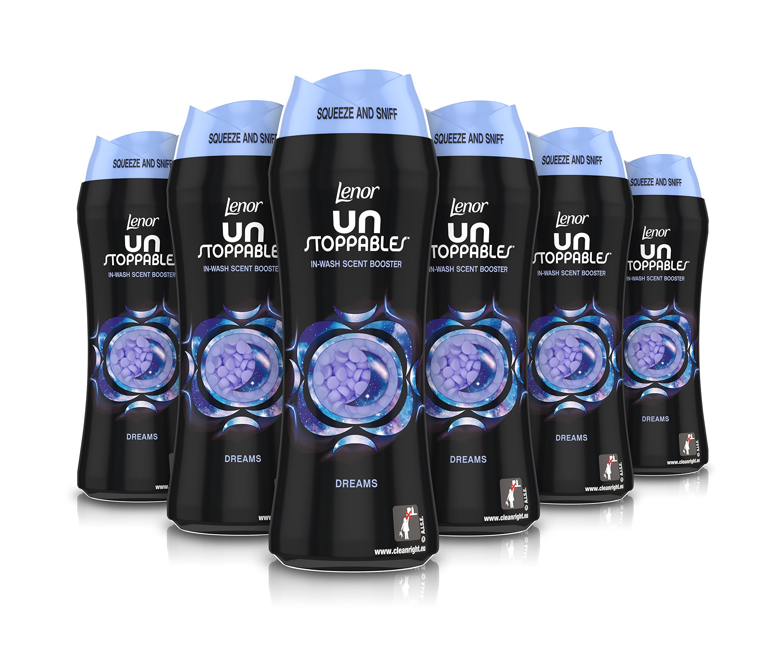 Lenor Unstoppables Dreams In-Wash Scent Booster Beads - Long-Lasting Fresh Fragrance for Laundry - 285g (Pack of 6) - Perfect for Clothes, Sheets & Towels to Keep Them Smelling Fresh for Weeks