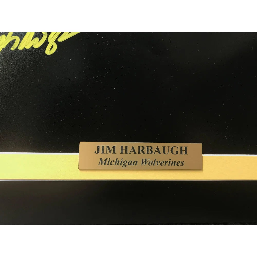 Jim Harbaugh Signed Michigan 20x24 Framed Photo with COA - Authentic Autographed Memorabilia for Wolverines Fans - Perfect for Home, Office, or Man Cave Decor