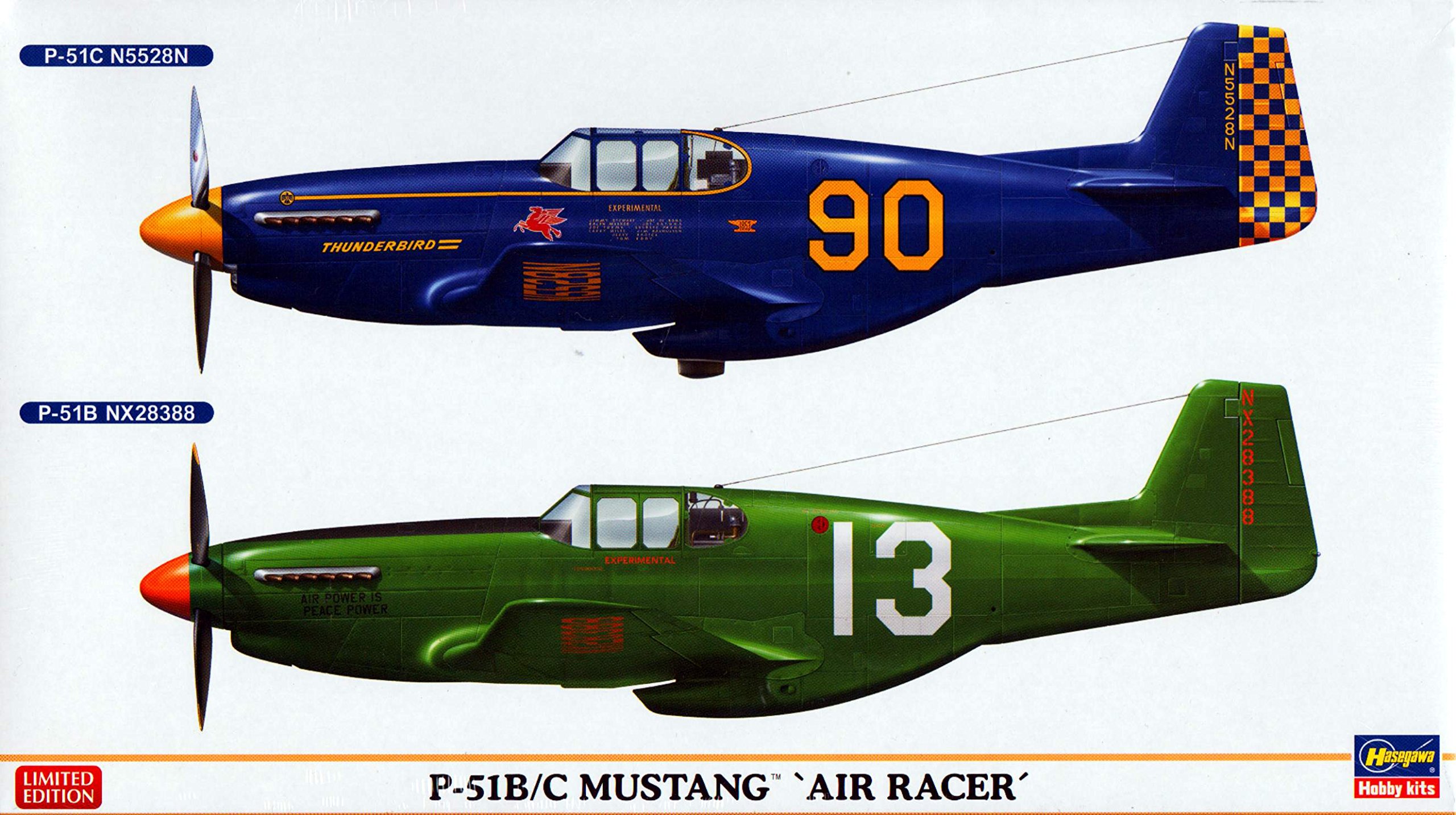 Hasegawa 1:72 Scale P-51B/C Mustang Air Racer Model Kit - WWII Fighter Aircraft for Collectors & Hobbyists - Perfect for Display, Gifts & Scale Modeling Projects