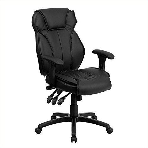 Premium High Back Faux Leather Executive Office Chair - Ergonomic Swivel Desk Chair with Adjustable Height & Lumbar Support - Perfect for Home Office, Conference Rooms & Corporate Workspaces