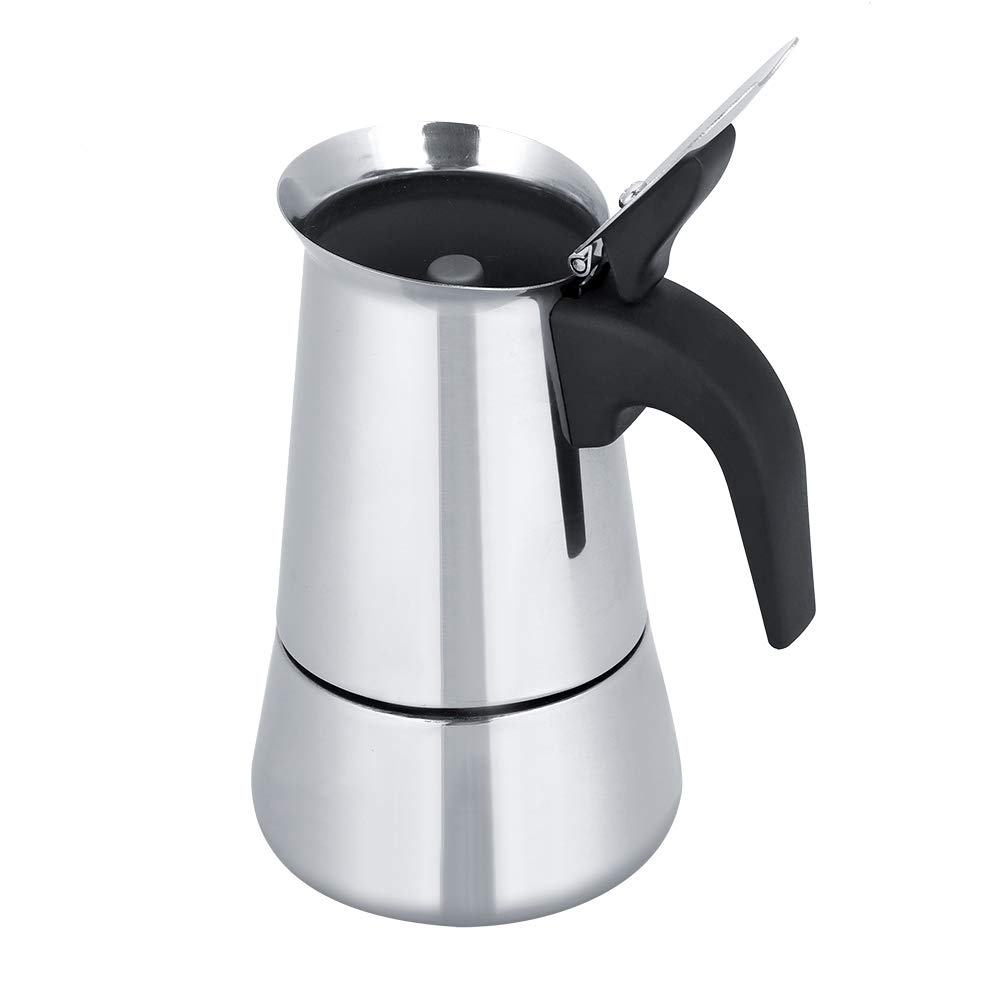 Stovetop Espresso Maker - 2/4/6/9 Cup Portable Stainless Steel Moka Pot | Italian Coffee Maker for Gas, Electric & Induction Stoves (300ml) | Perfect for Home, Office & Camping Coffee Brewing