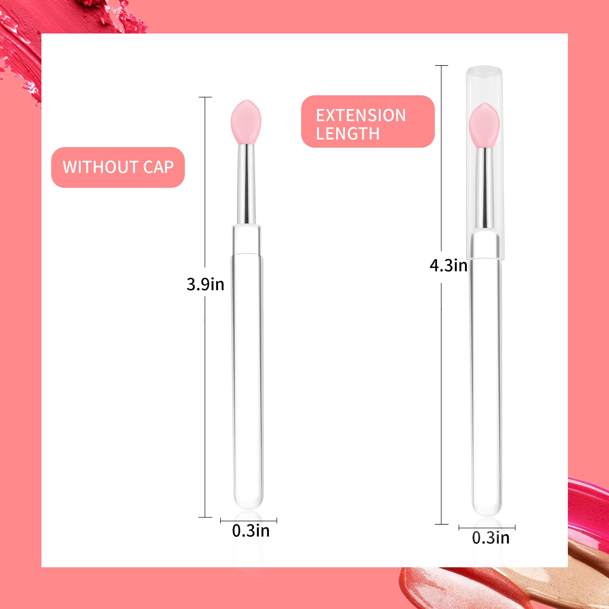 6 PCS Silicone Lip Brush Set - Reusable Lip Mask & Gloss Applicator, Lipstick Brush Makeup Tool Kit for Lip Balm, Lip Gloss, Lipstick | Perfect for Home Makeup, Travel & Professional Beauty Use