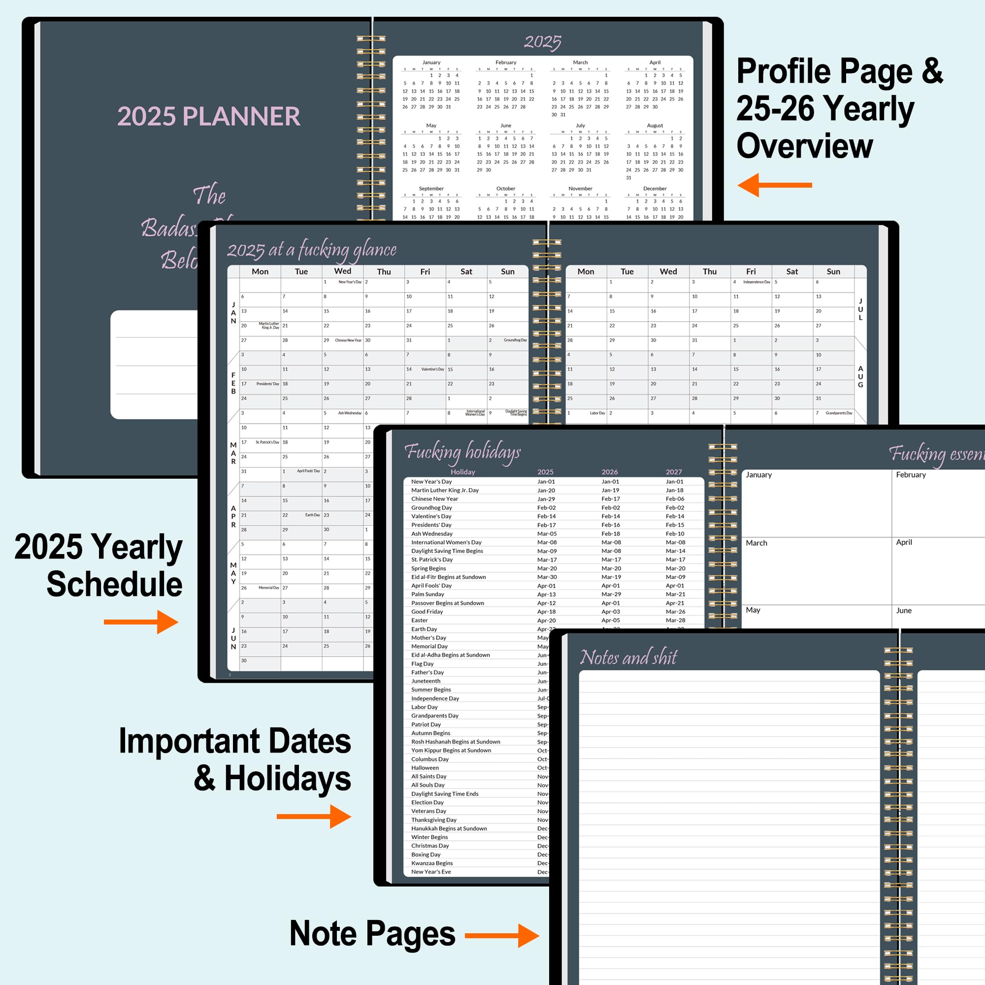 2025 Fuck It Planner for Women - 8.5